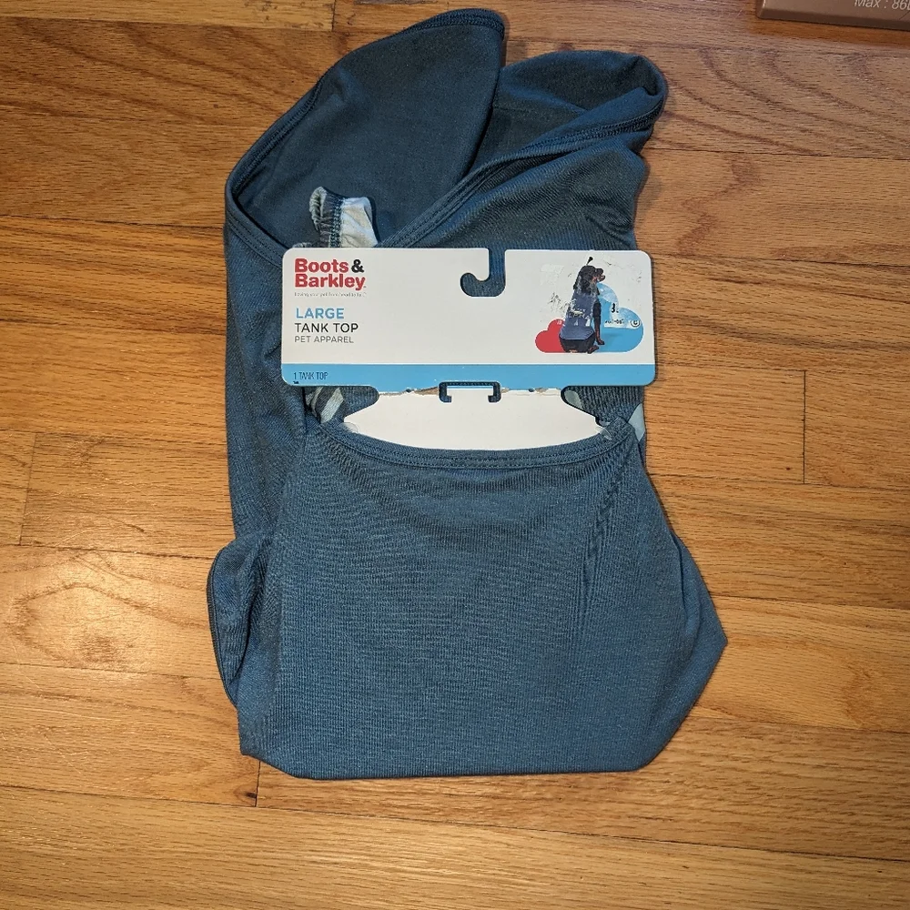 Blue LARGE DOG I'm the ALPHA Tank Top Pet Apparel Boots & Barkley